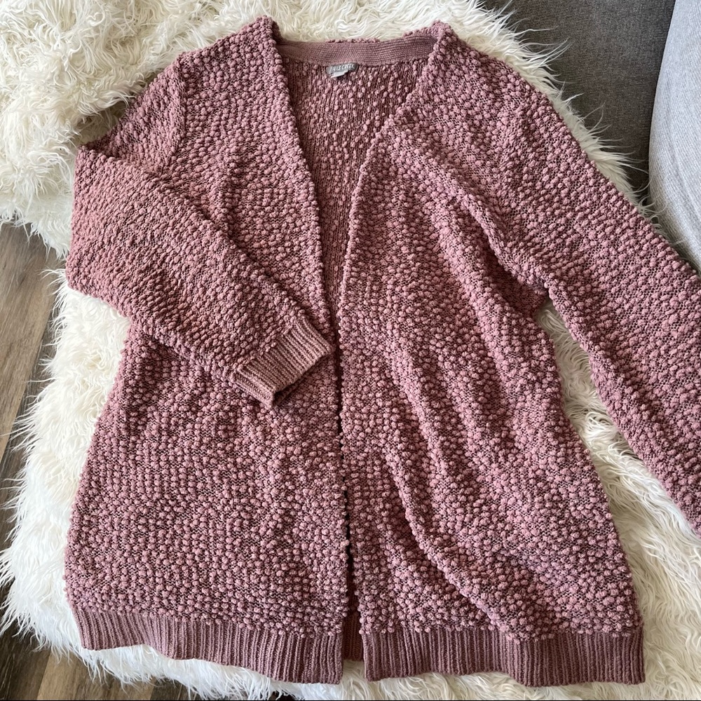 Falls Creek textured periwinkle cardigan